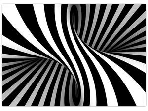 Abstrakcyjny obraz z paskami zebry (70x50 cm)