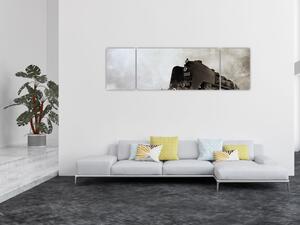 Obraz - Pociąg we mgle (170x50 cm)