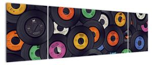 Obraz - Muzyczne płyty gramofonowe (170x50 cm)