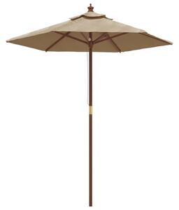 Parasol ogrodowy na drewnianym słupku, taupe, 196x231 cm
