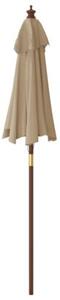 Parasol ogrodowy na drewnianym słupku, taupe, 196x231 cm