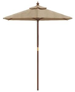 Parasol ogrodowy na drewnianym słupku, taupe, 196x231 cm