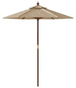 Parasol ogrodowy na drewnianym słupku, taupe, 196x231 cm