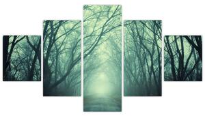 Obraz - Droga z aleją drzew (125x70 cm)