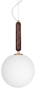 Lampa Wisząca Globen Lighting, Torrano, ściemnialny, czerwony, salon, marmur, skandynawski