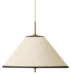 Lampa Wisząca Globen Lighting, IRIS, ściemnialny, beżowy, salon, tkanina | tekstylia, skandynawski