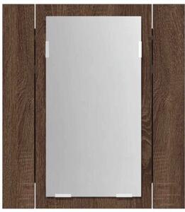 Szafka łazienkowa z lustrem i LED, brązowy dąb, 40x12x45 cm