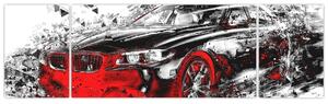 Obraz - Malowany samochód w akcji (170x50 cm)