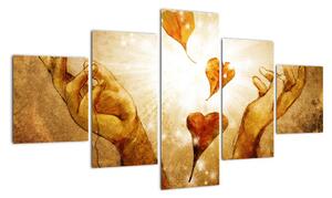 Obraz - Malowanie rąk pełnych miłości (125x70 cm)