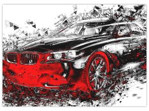 Obraz - Malowany samochód w akcji (70x50 cm)
