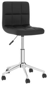Obrotowe krzesło biurowe, czarne, sztuczna skóra