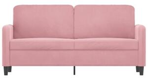 Sofa 2-osobowa, rÃ³Å¼owy, 140 cm, tapicerowana aksamitem