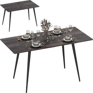 HOMCOM Stół jadalny 120/160 x 75 cm, rozkładany, stół kuchenny dla 6–8 osób, szary