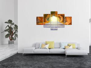 Obraz - Brama wykonana z koron drzew (125x70 cm)