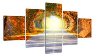 Obraz - Brama wykonana z koron drzew (125x70 cm)