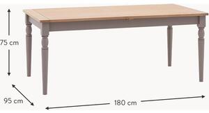 Stół do jadalni z drewna Eton, rozkładany