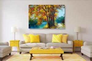 Obraz malowane drzewa w jesiennych barwach