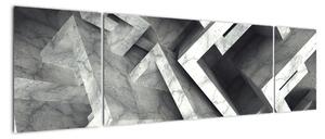 Abstrakcyjny obraz kostek (170x50 cm)