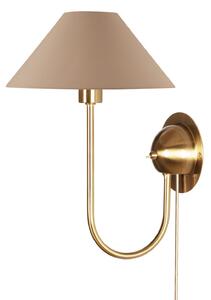 Lampa Ścienna Globen Lighting, IRIS, brąz rdzawy, salon, tkanina | tekstylia, skandynawski