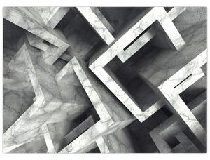 Abstrakcyjny obraz kostek (70x50 cm)