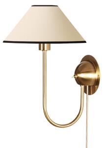 Lampa Ścienna Globen Lighting, IRIS, beżowy, salon, tkanina | tekstylia, skandynawski
