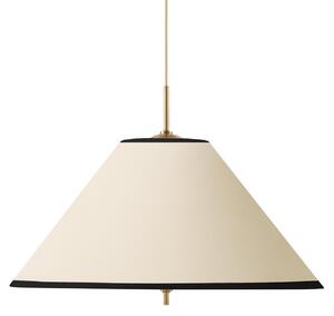 Lampa Wisząca Globen Lighting, IRIS, ściemnialny, beżowy, salon, tkanina | tekstylia, skandynawski