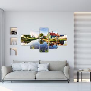 Obraz holenderskich młynów (125x70 cm)