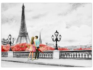 Obraz - Kochankowie w Paryżu (70x50 cm)