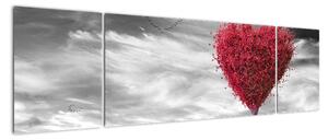 Obraz - serce z koroną drzewa (170x50 cm)
