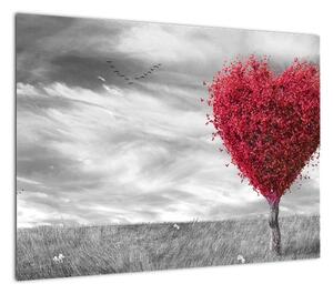 Obraz - serce z koroną drzewa (70x50 cm)