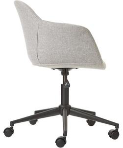 Tapicerowane krzesło biurowe ze sztucznej skóry Fiji, obrotowe