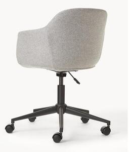 Tapicerowane krzesło biurowe ze sztucznej skóry Fiji, obrotowe