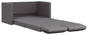 Sofa podÅogowa 2-w-1, szara, 112x174x55 cm, sztuczna skÃ³ra