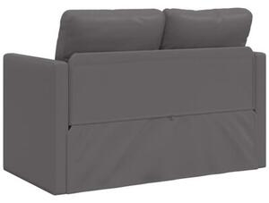 Sofa podÅogowa 2-w-1, szara, 112x174x55 cm, sztuczna skÃ³ra