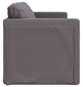 Sofa podÅogowa 2-w-1, szara, 112x174x55 cm, sztuczna skÃ³ra
