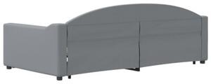 Sofa rozsuwana, jasnoszara, 100x200 cm, tkanina