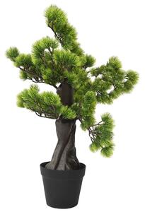 Sztuczne bonsai z sosny, z doniczką, 60 cm, zielone