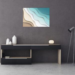 Abstrakcyjny obraz wybrzeża morskiego (70x50 cm)