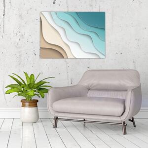 Abstrakcyjny obraz wybrzeża morskiego (70x50 cm)