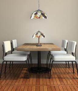 Stylowa, ponadczasowa, witrażowa lampka stołowa K-G161420 z serii FARINA