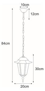 Stylowa lampa wisząca zewnętrzna K-5009H CZARNY z serii STANDARD