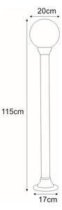 Czarna lampa ogrodowa 115cm K-ML-OGROD 200 0.9 KL. OPAL z serii ASTRID