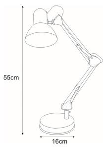 Regulowana, kreślarska lampka biurkowa K-MT-COSMO BIAŁY z serii COSMO