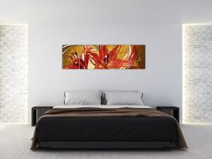 Obraz kwiatów lilii (170x50 cm)