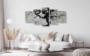 5 częściowy obraz abstrakcyjne drzewo na drewnie