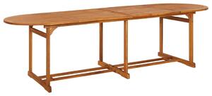 Ogrodowy stół jadalniany, 280x90x75 cm, lite drewno akacjowe