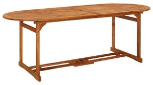 Ogrodowy stół jadalniany, 220x90x75 cm, lite drewno akacjowe