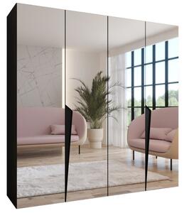 Szafa uchylna otwierana Piano 1 200 wys. 202 cm czarny + u. czarny