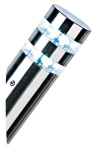 Elegancki, srebrny, ledowy kinkiet zewnętrzny K-LP401 z serii LIMA