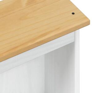 Półka na książki biały 46 x 20 x 170 cm lite drewno sosnowe